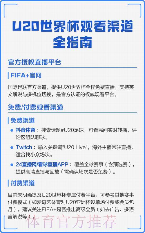 移动端世界杯赛事直播观看渠道全面解析